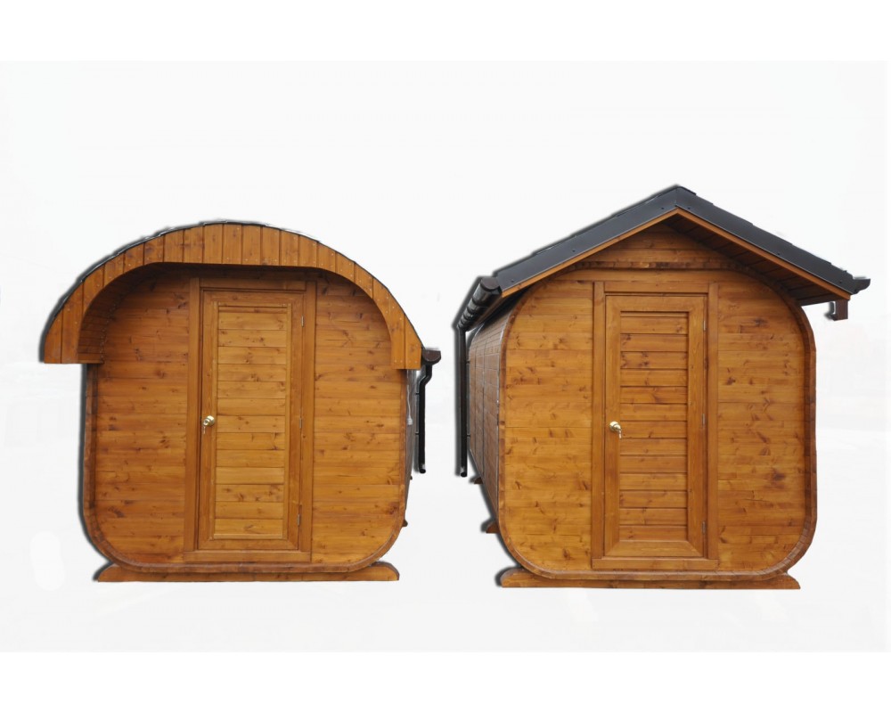 Sauna extérieur avec un toit ovale Sauna extérieur avec un toit ovale