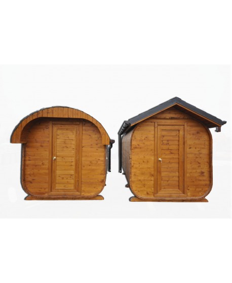 Sauna extérieur avec un toit ovale Sauna extérieur avec un toit ovale
