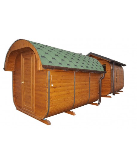 Sauna extérieur avec un toit ovale Sauna extérieur avec un toit ovale