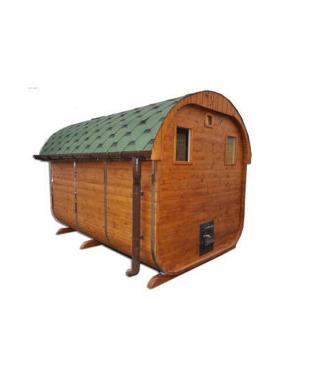 Sauna extérieur avec un toit ovale Sauna extérieur avec un toit ovale