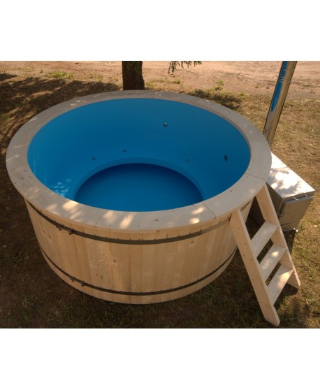 220 cm Plastikinis kubilas su egline medienos apdaila 220 cm Plastikinis kubilas su egline medienos apdaila