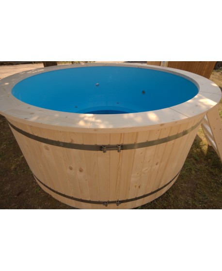 220 cm Plastikinis kubilas su egline medienos apdaila 220 cm Plastikinis kubilas su egline medienos apdaila