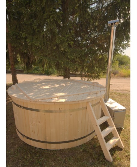220 cm Plastikinis kubilas su egline medienos apdaila 220 cm Plastikinis kubilas su egline medienos apdaila