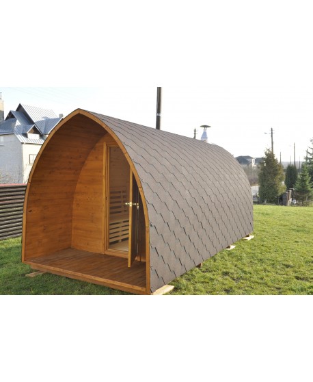 Sauna jardin extérieur avec fenêtre panoramique Sauna jardin extérieur avec fenêtre panoramique