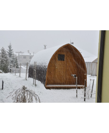 Sauna jardin extérieur avec fenêtre panoramique Sauna jardin extérieur avec fenêtre panoramique