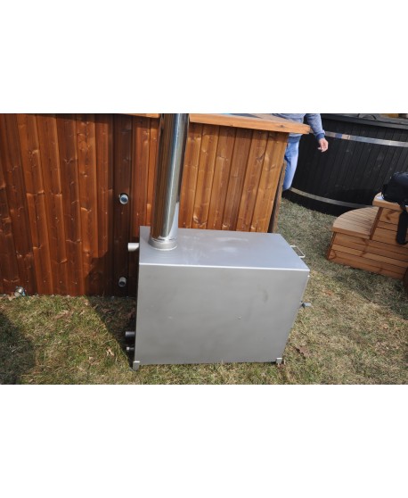 150Cm x 150Cm stačiakampės formos, mėlynas plastikas, termomedienos apdaila 150Cm x 150Cm stačiakampės formos, mėlynas plastikas, termomedienos apdaila