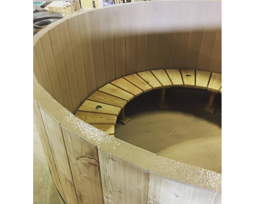 Banquettes en bois de type S pour bain nordique Banquettes en bois de type S pour bain nordique