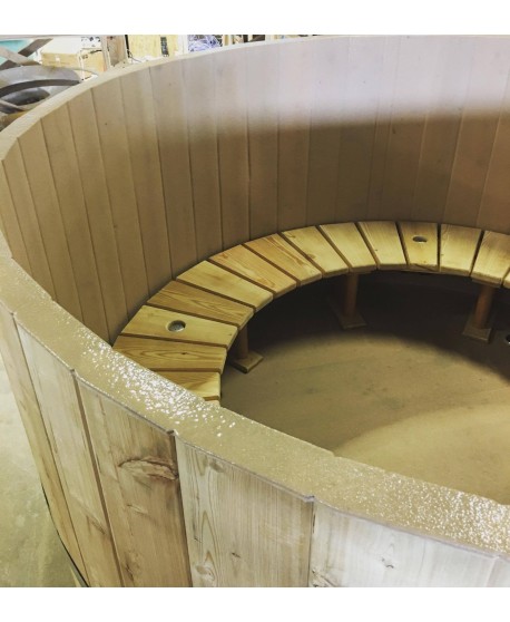 Banquettes en bois de type S pour bain nordique Banquettes en bois de type S pour bain nordique