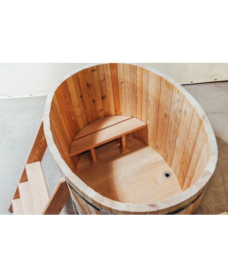 Bain nordique ovales en bois pour 2 personnes Bain nordique ovales en bois pour 2 personnes
