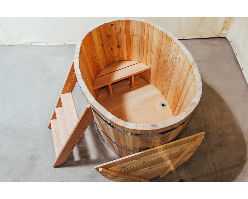 Bain nordique ovales en bois pour 2 personnes