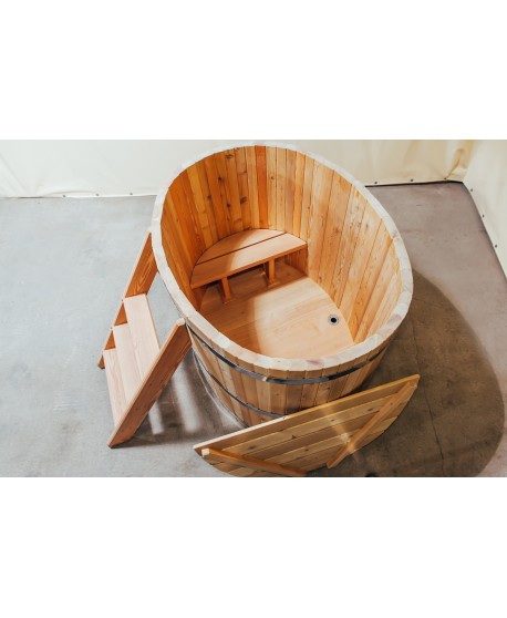 Bain nordique ovales en bois pour 2 personnes Bain nordique ovales en bois pour 2 personnes