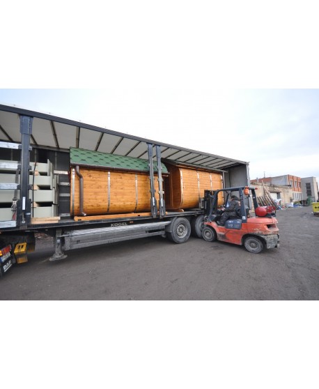 Sauna extérieur avec un toit ovale Sauna extérieur avec un toit ovale