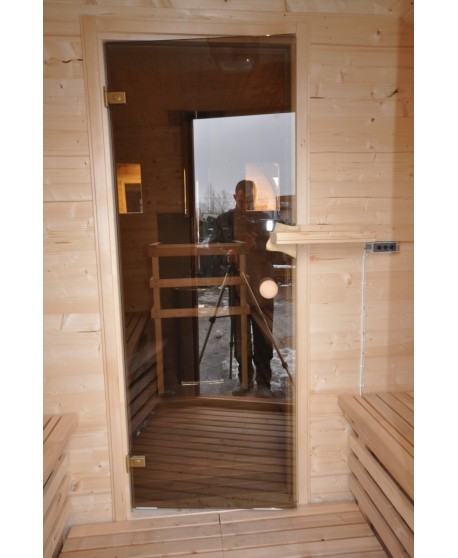Sauna extérieur avec un toit ovale Sauna extérieur avec un toit ovale